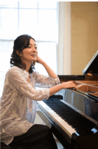 Yuka Aikawa on the Fountain Terrace at Bryant Park