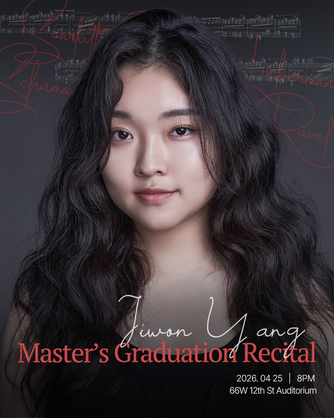 Mannes School Student Recital: Jiwon Yang, MM Piano (Site)